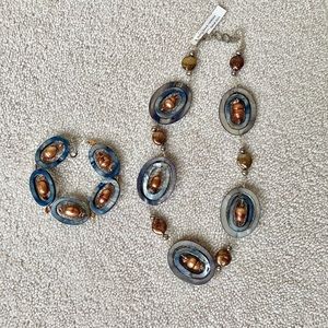 Handmade 3B Jewelry Inc Set-Pearls & MOP Beads